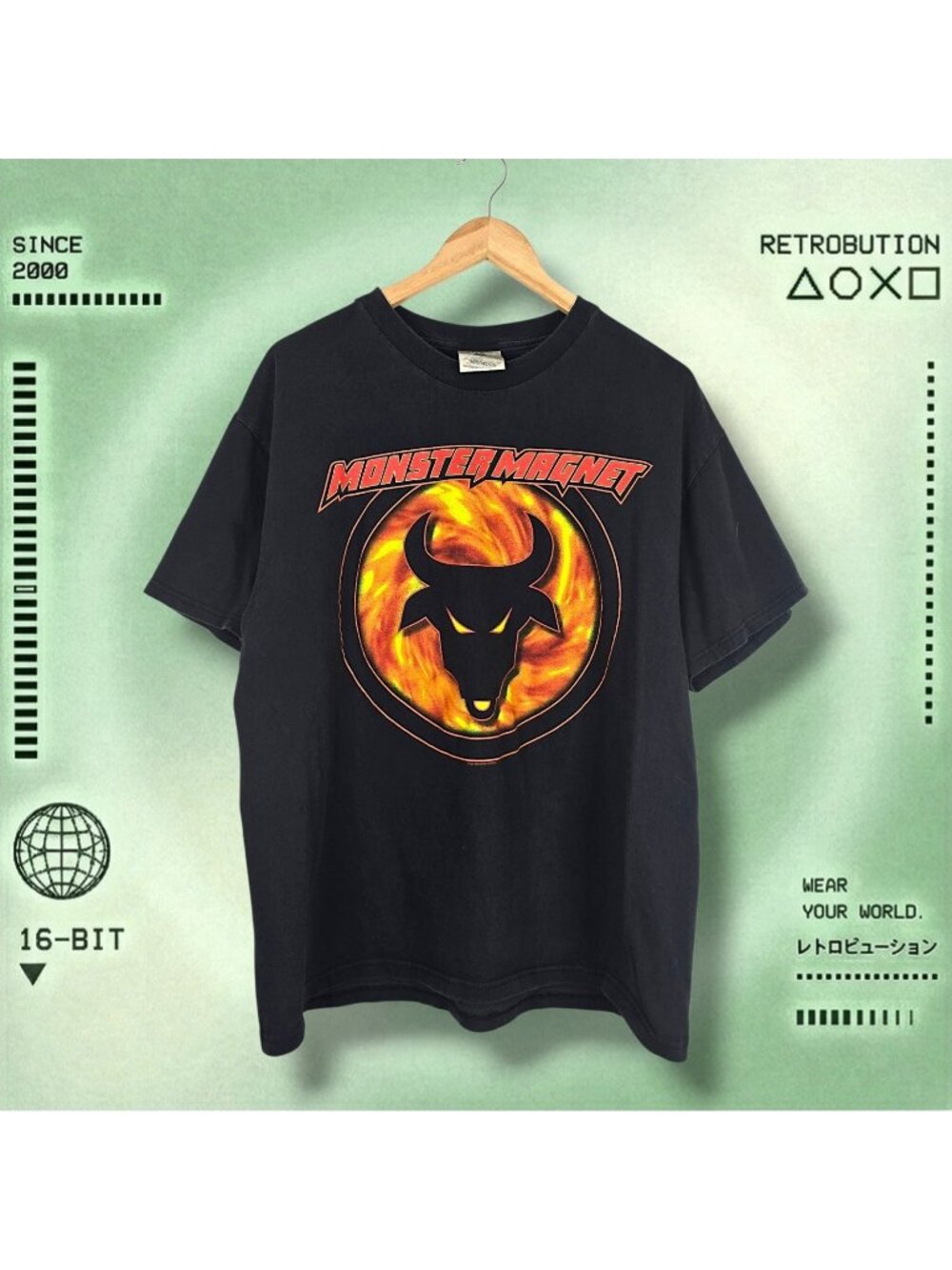 Vintage 1998 Monster Magnet Space Lord Graphic Rock Band Shirt Black Size L